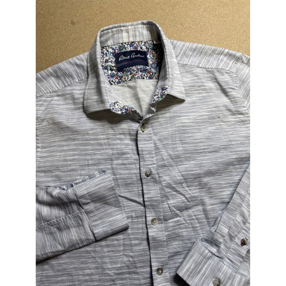Robert Graham Button Down Shirt Tailored Fit‎ Long Sleeve Patterned XL